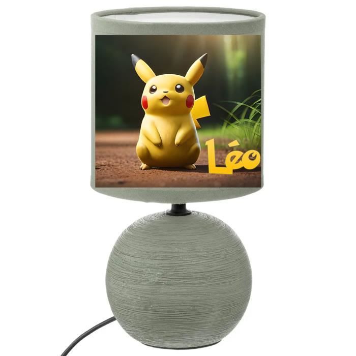 Lampe de chevet - PIKACHU - CAC 101 - Coton - Céramique - 60W - Personnalisable