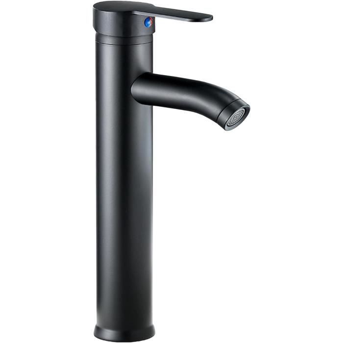 Mitigeur Lavabo Design Moderne Acier Inoxydable - Robinet Salle De Bain Avec Flexibles