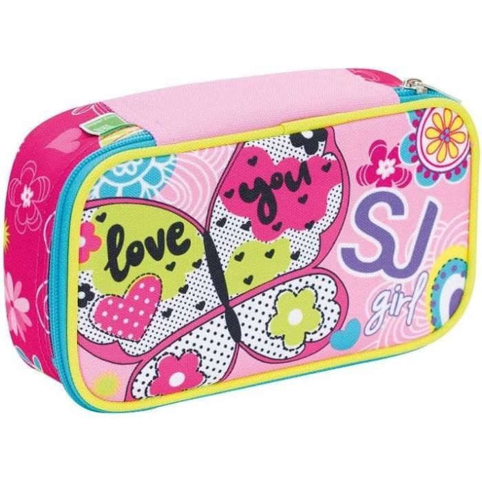 Trousse Capacite 22cm Seven Trousse à Crayons - Trousse à Stylos, Boîte à Papeterie, Trousse Remplie De Stylos, Marqueurs Et Autres, Pour Les Fournitures Scolaires, Pour Filles Et Garçons, 3 Compartiments, Xxl