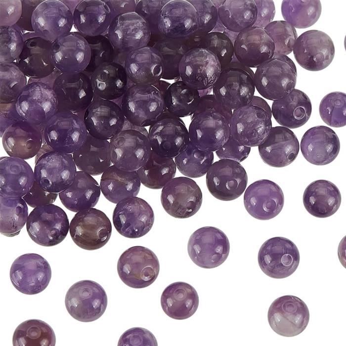 Perles Pierres Naturelles Mate Givrée Aura Mystique Blanche 8 Mm – 15 Pouces Pour Bijoux & Création – Pierre De Guérison