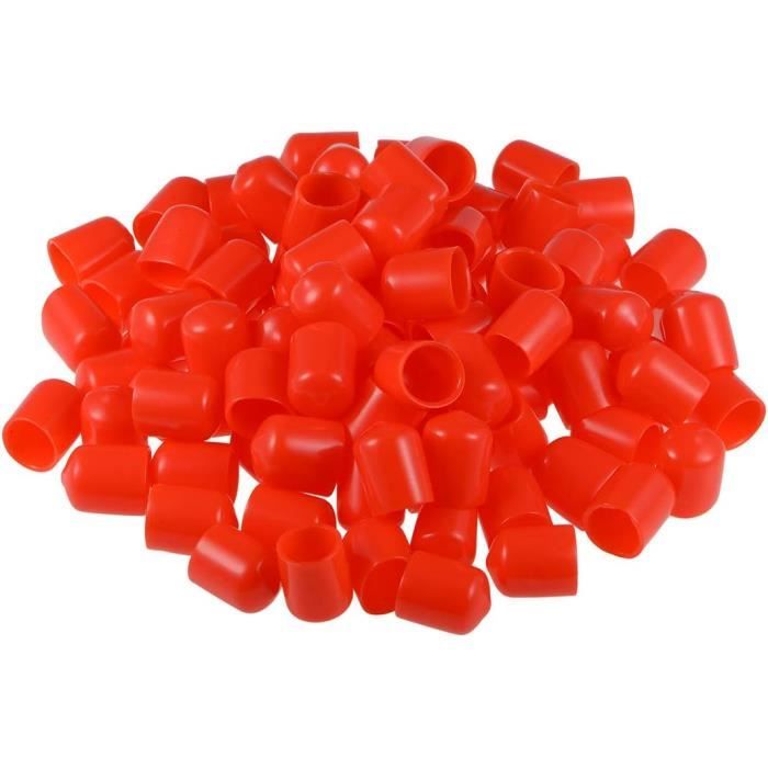 Embouts en caoutchouc de 45 mm - Lot de 8 - Zwart- Rouge