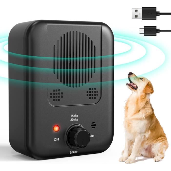 Ultrasons Anti Aboiement pour Chien,Rechargeable Imperméable Dispositifs de contrôle des aboiements de chien Extérieur et Intérieur