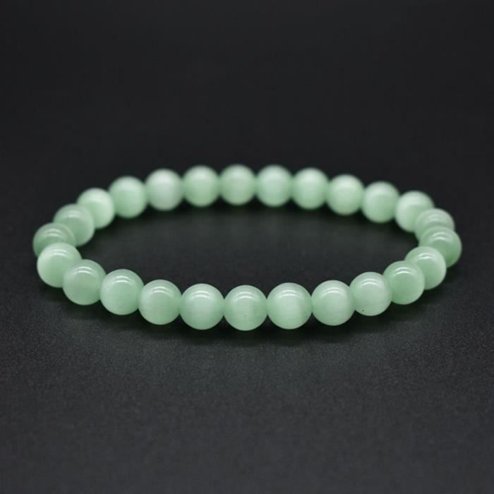8mm Opale Bracelets Pierre Naturelle Oeil De Chat Perles Bracelets Charme Bijoux Clair Vert Achat Vente Maillon De Bracelet 8mm Opale Bracelets Pierre