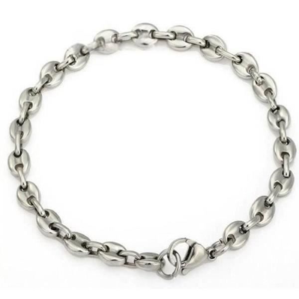 bracelet grain de café acier