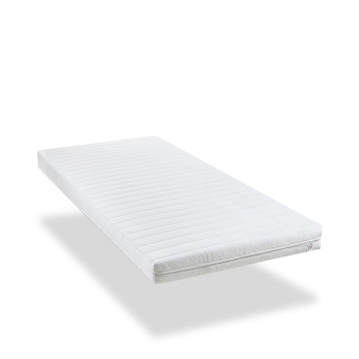 Matelas Egio - Mousse au toucher latex - Ferme - Fabriqué en France - 12 cm - 90x190 cm Matelas Egio - Mousse au toucher latex - Ferme - Fabriqué en France - 12 cm - 90x190 cm