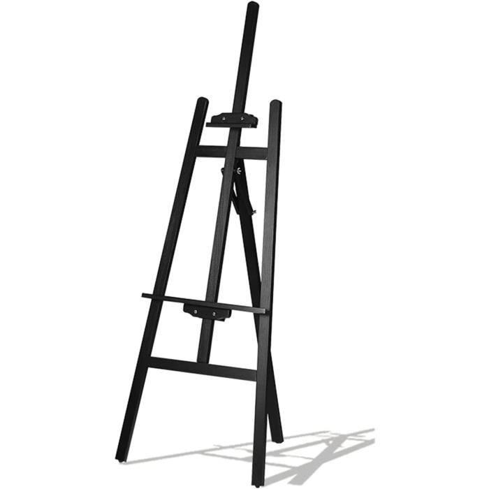 Chevalet Noir Alliage Métallique Chevalet Trépied Pliable STANDNEE - Hauteur Réglable Jusqu'à 168cm - Portable 1kg - Pour Expositions Chevalet D'artiste Réglable