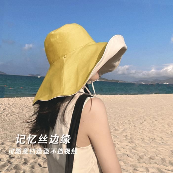 Chapeau D'Été Pliable Unisexe - Style Pêcheur - Tour De Tête 56-58cm - Léger Et Respirant - WUSJCOF