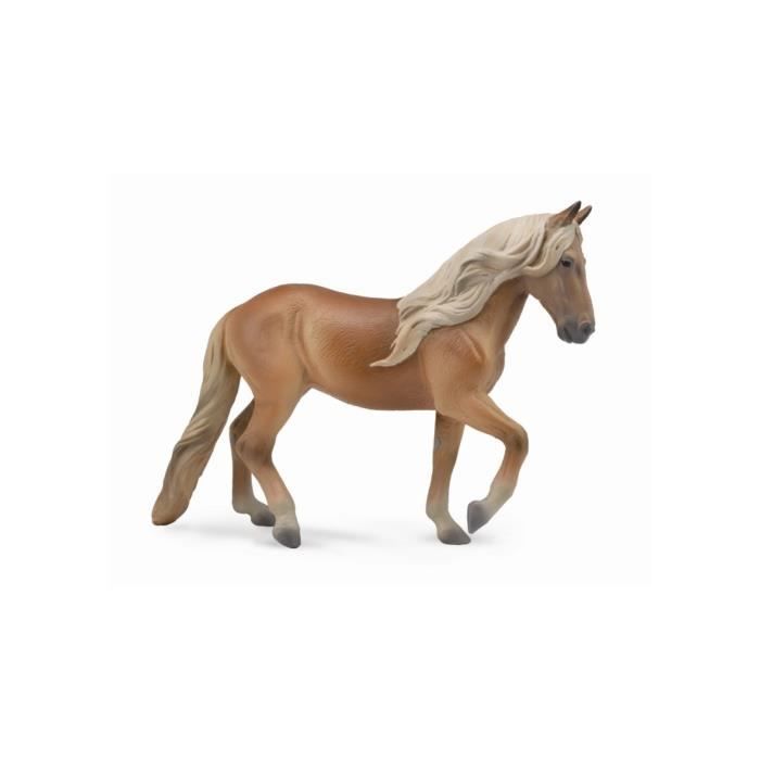 Figurine CollectA XL Cheval Jument Skewbald Avec Jack Russell Terrier - Échelle 1:20, 12.5 X 10.5 Cm