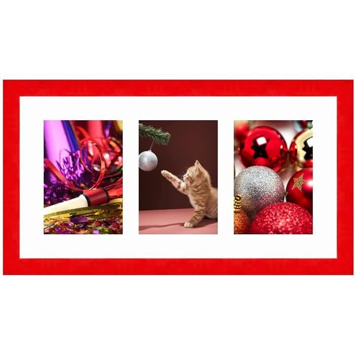 Pêle-mêle Multivues 6 Photos En Bois Blanc H 42 Cm | Castorama