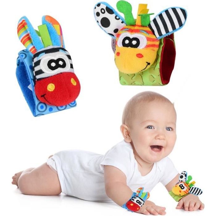 Hochets pour bébé Chaussettes - Girafe Et Âne A -LON - Jouets hochet pour bébé