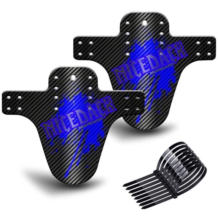 Garde-boue VTT En Fibre De Carbone - Lot De 2 Pièces Avec 12 Attaches - Compatible Roues 20-29 Pouces - Installation Facile, Protection Boue Et Eau