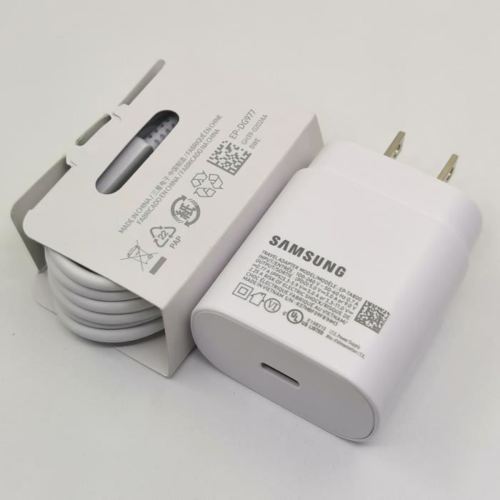 Câble téléphone,Chargeur Ultra rapide de Type C pour Samsung note 10 20,adaptateur US 25w,pour Galaxy Note - EU Charger and Cable[A]