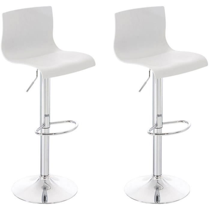 -CLP-Lot de 2 tabouret de bar Hover Assise Plastique et Piètement Métal chromé-Array -CLP-Lot de 2 tabouret de bar Hover Assise Plastique et Piètement Métal chromé-Array