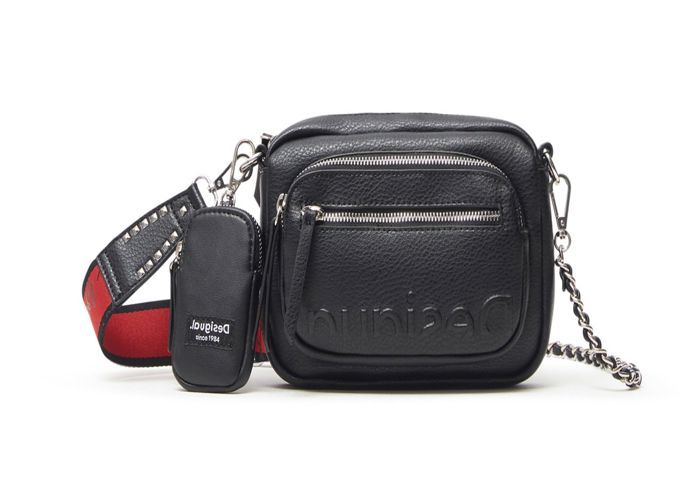 Desigual Bols Embossed Half Cambridge Mini Crossbody Bag Negro