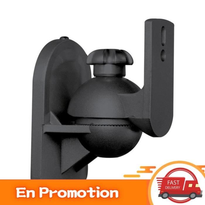 2 Supports D'enceintes Vintage – Réglables En Inclinaison – Métal Noir Chromé