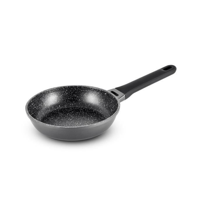 POELE TFI EN FONTE D'ALUMINIUM EFFET PIERRE 20CM 1.2L ANTI-ADHESIF AUGUSTE P20TFI DURAND DUPONT