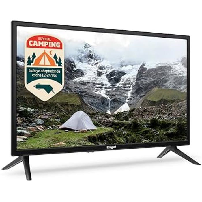 Téléviseur LED Engel LE2462CA 24 pouces HD 1366 x 768 Adaptateur voiture 12 24V