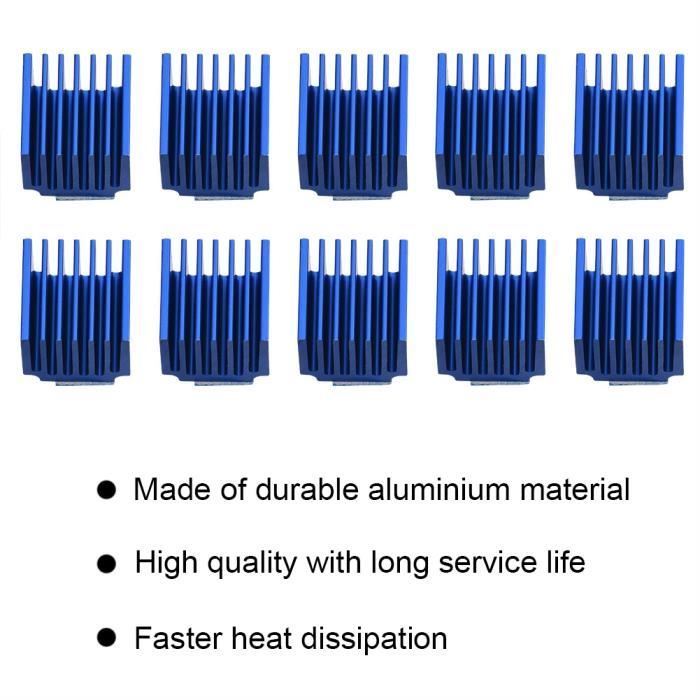 Lot De 10 Dissipateurs Thermiques - Modèle 6075 - Pour Refroidissement électronique