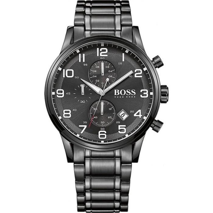 Montre Homme Hugo Boss 1513180 Chronographe acier noir - Cdiscount  Bijouterie