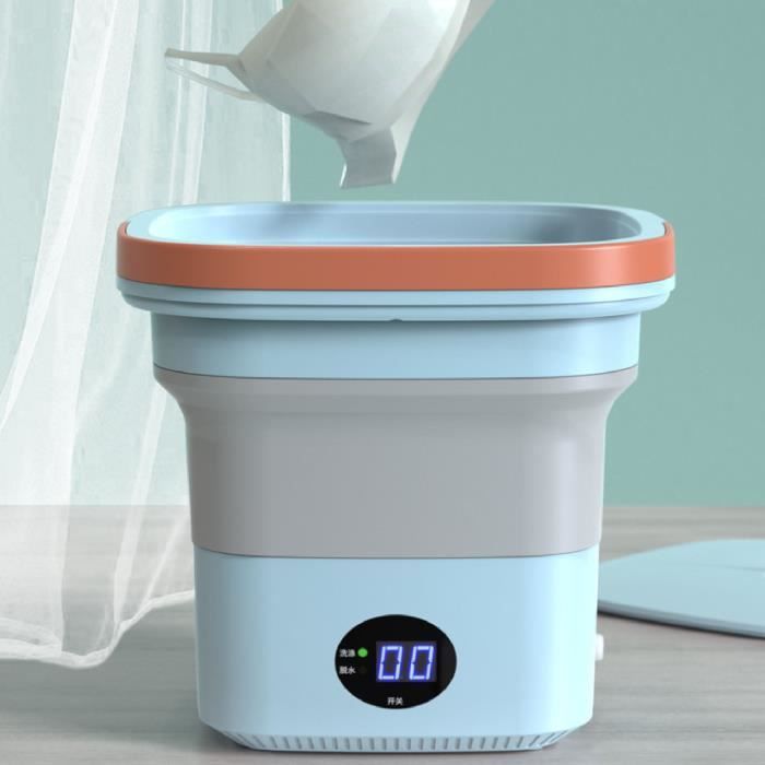 Mini Machine à Laver Pliable Portable – Idéale Pour Voyages, Étudiants Et Maisons De Retraite – Lavage Rapide Et Désinfection Profonde
