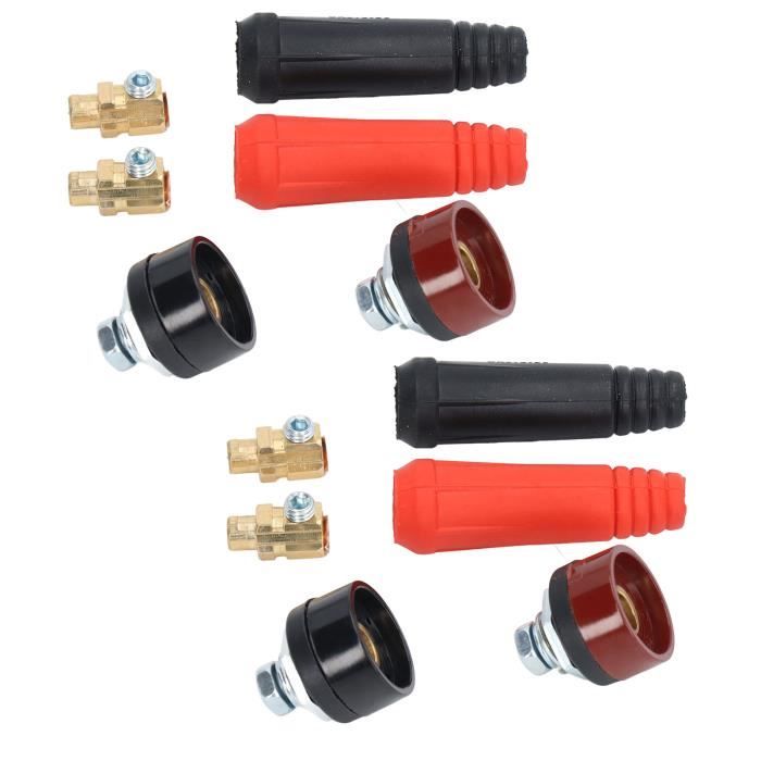 Riverweld TIG Cable De Soudage Panneau Connecteur Prise Rouge DKJ10-25