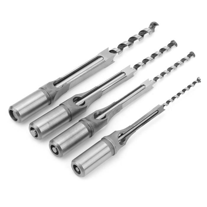 Set De 4 Forets à Trou Carré Baorder – Pour Travail Du Bois, Neuf, étui
