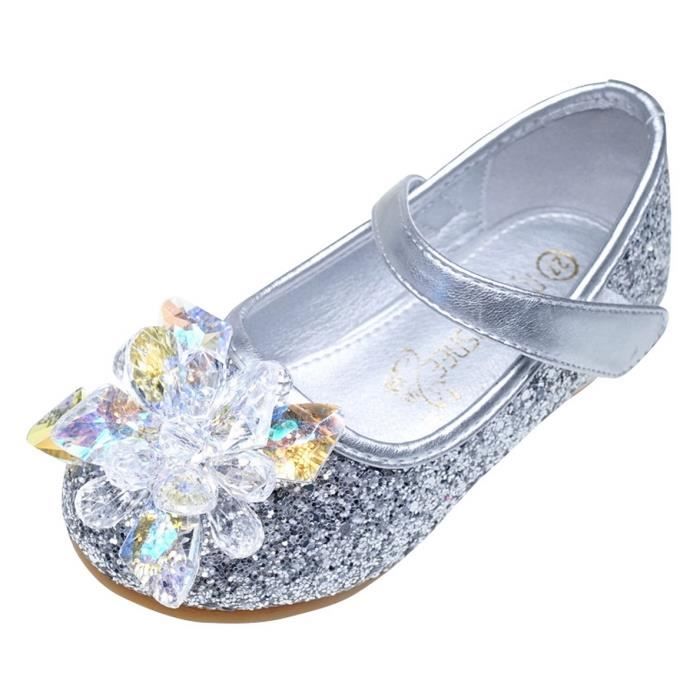 Fabricant : 31 29 EU Blanc GenialES Sandale Ballerines pour Enfant Petite Fille Déguisement Princesse Chaussures 