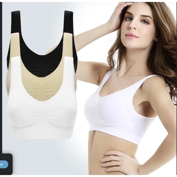 3er Set Femmes Comfort Soutien-Gorge Sans Coutures Femmes à repasser sans Sport Soutien-gorge avec Front-zip Push 3er Set Femmes Comfort Soutien-Gorge Sans Coutures Femmes à repasser sans Sport Soutien-gorge avec Front-zip Push