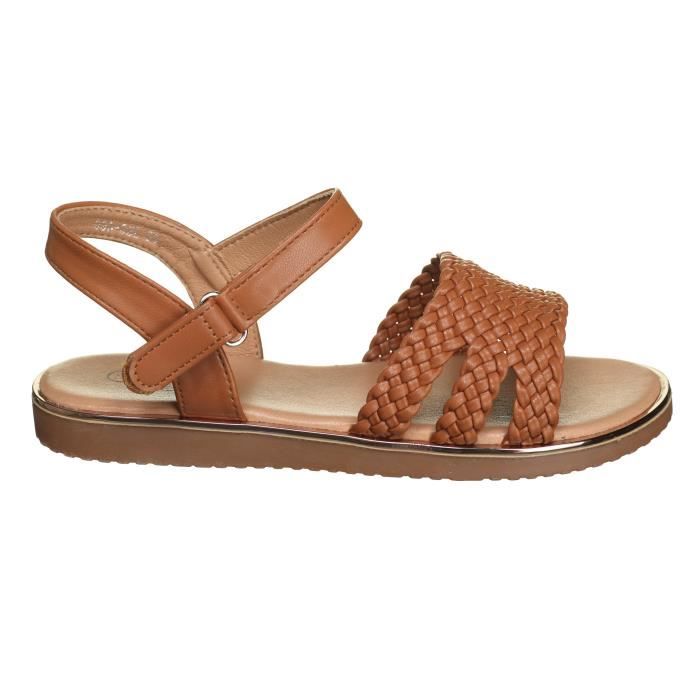 Sandale Fille Leader Mode 998 92 Camel Marron Cdiscount Chaussures
