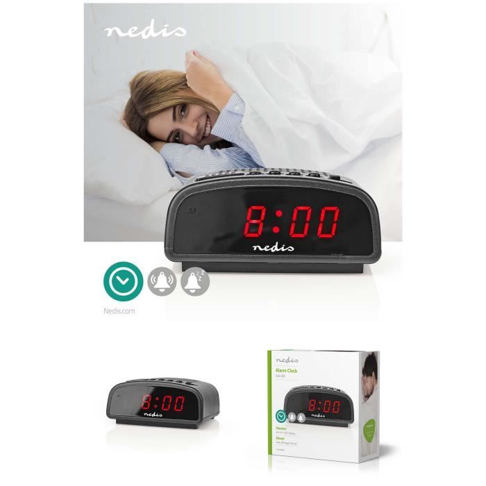 Radio Réveil avec alarme numérique Affichage LED Fonction Snooze