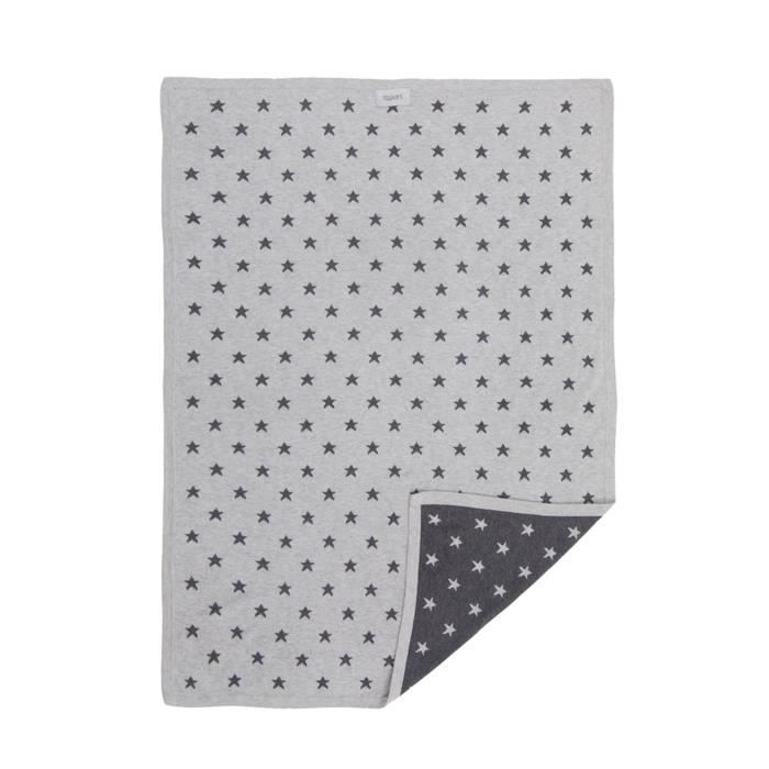 Noukies Couverture Jacquard Gris Fonce Clair 75x100 Cm Cdiscount Puericulture Eveil Bebe