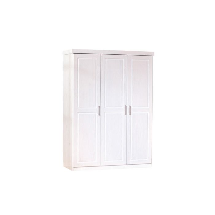 Armoire 3 Portes Bois Massif Angel 190cm Blanc Armoire 3 Portes Bois Massif Angel 190cm Blanc