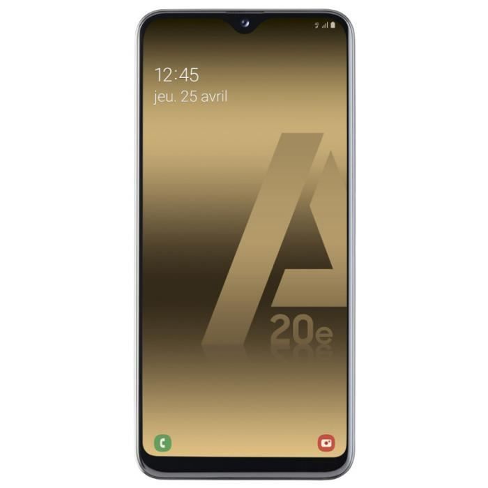 Vente Téléphone portable Samsung Galaxy A20e - Double Sim - 32Go, 3Go RAM - Blanc - DE2 - Tout Opérateurs pas cher Vente Téléphone portable Samsung Galaxy A20e - Double Sim - 32Go, 3Go RAM - Blanc - DE2 - Tout Opérateurs pas cher