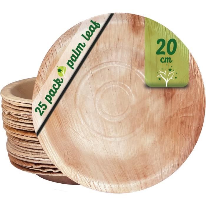 100 Bols Jetables En Feuille De Palmier 10cm - Carrés, 150ml, Pour Apéritif Et Dessert