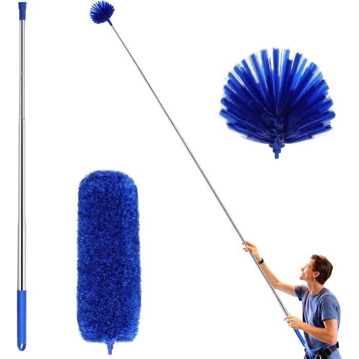 Kit Dépoussiéreur Télescopique 20 Pieds (6m) - Ventilateur Plume - Pour Plafonds Et Toiles D'araignée