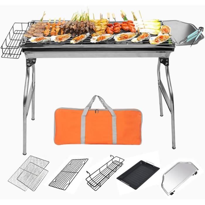 Barbecue à Charbon Boston Grillstar - Surface 45x32 Cm - Noir - Occasion (exposition) - Garantie 24 Mois