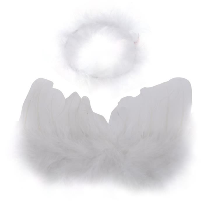 Costume D'ange Femme Avec Ailes Lumineuses - Halo Et Baguette Magique - Idéal Pour Fêtes, Halloween, Mariage