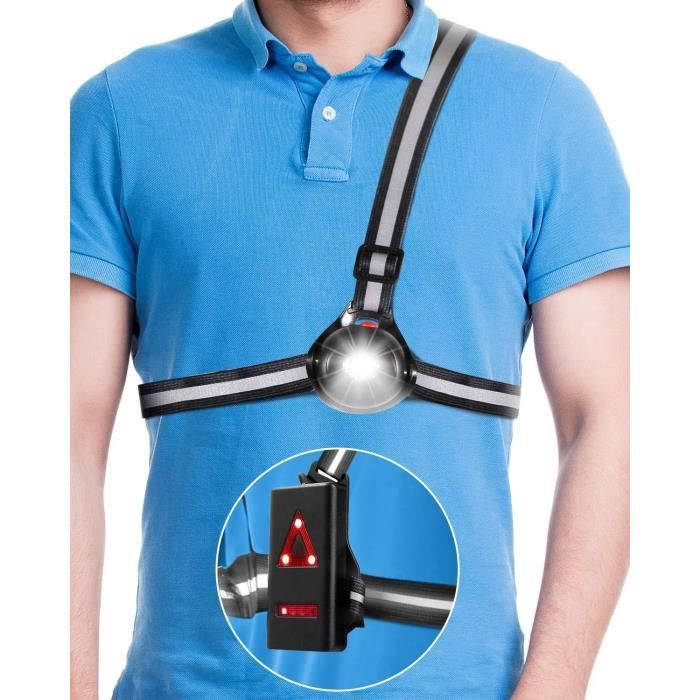 Neuf Multicolore LED Course Ceinture Lumière Taille Sac