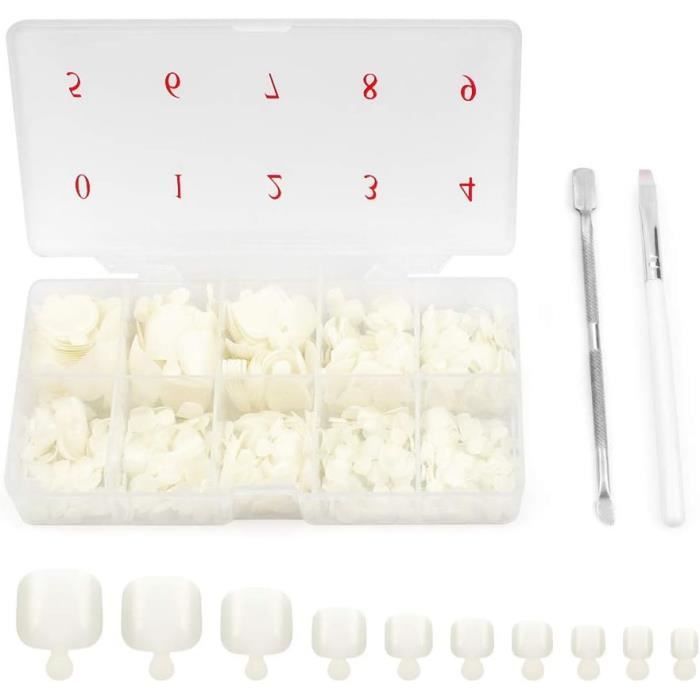 Faux Ongles Pieds, 500Pcs Capsule Ongle Pied de 10 Tailles Différentes — free download