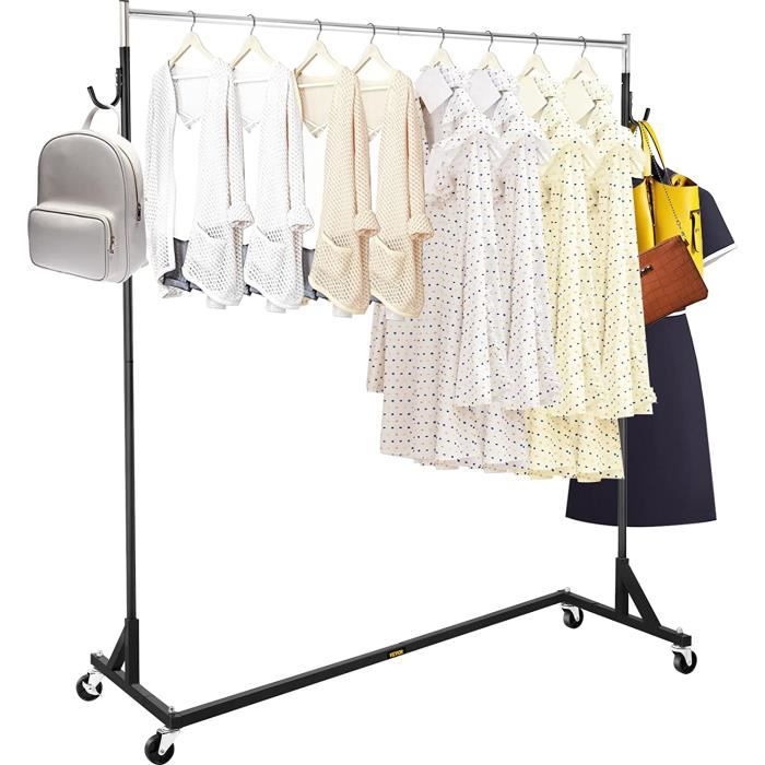 VEVOR Portant à Vêtements Mobile Porte-Manteau Avec Roulettes