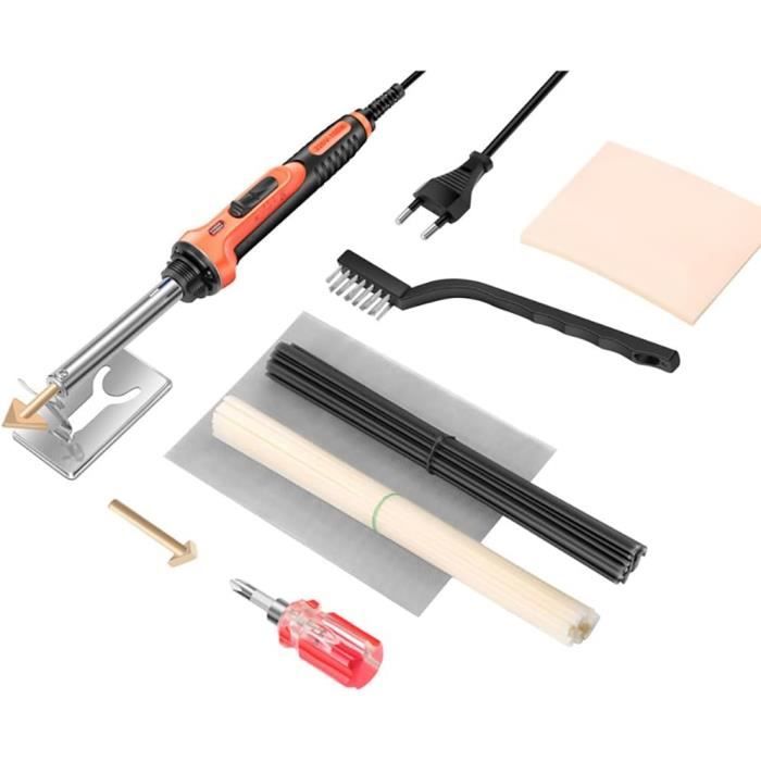 1600W Soudeur à Air Chaud En Plastique, Pistolet De Soudage à Air Chaud En Vinyle PVC TPO Avec Buses Temperature Reglable Thermique Pistolet A Air Chaud Soudure Souder 82360659