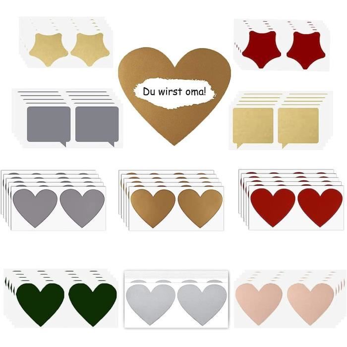 Grand DIY Cartes à Gratter Autocollant Or - 235 X 200 Mm, Lot De 20 Feuilles Scratch Card