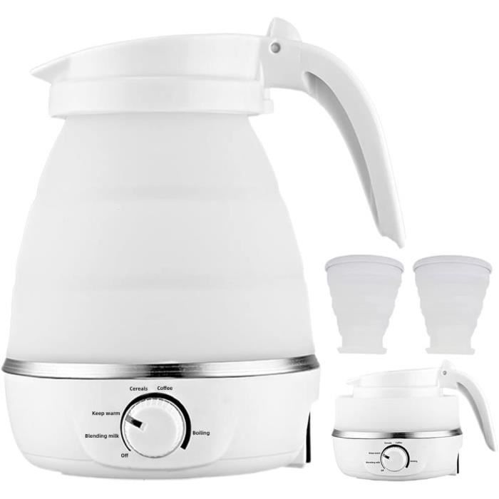 Bouilloire Electrique Bouilloire électrique Portable 500 Ml - 4 Températures - Inox 304 - Arrêt Automatique - Voyage Inox 304 Qualité Alimentaire