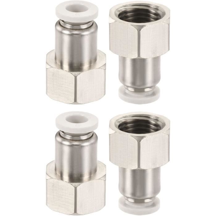 Raccord En T En Laiton 1/4 PT Femelle - Lot De 2 Pièces - Marque Uxcell - Pour Tuyauterie - Neuf