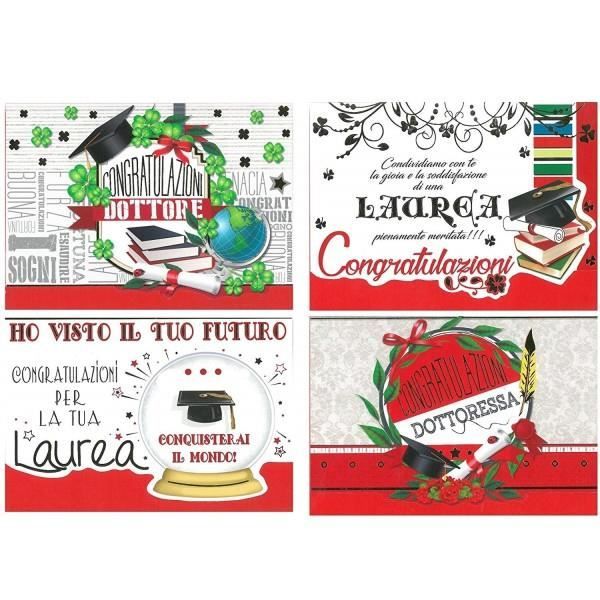 Biglietto Di Auguri Per Laurea Con Portasoldi - Stampa Oro, 17x12 Cm, Regalo Ideale Per Uomo E Donna - Foto 6