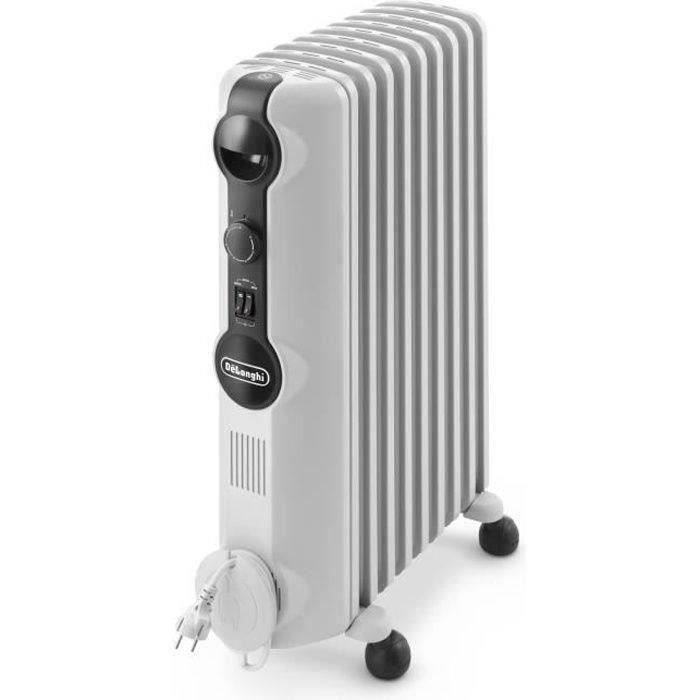 Daewoo 2000W radiateur à bain d'huile radiateur avec thermostat et minuterie numérique-blanc 