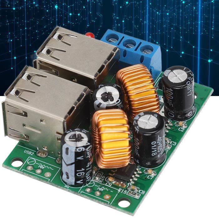 Module Convertisseur USB Fafeicy 4 Ports - DC 9-40V Vers 5V 5A Avec Chip A5268 - Idéal Pour Voiture, Camion Et Installations Multiples