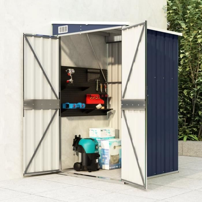 SALE 2024 Remise de jardin JMS - Armoire extérieur murale Anthracite 118x100x178 cm Acier 11623Kg