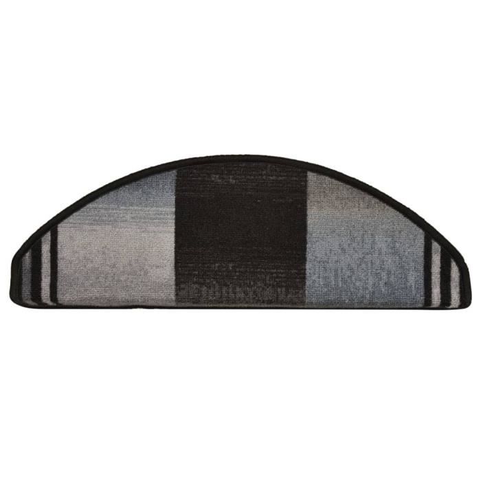 Jet-Line Trapa Lot De 5 Tapis D'escalier, Pour L'extérieur, Le Jardin, Noir, Antidérapant, 75 X 25 Cm, Design