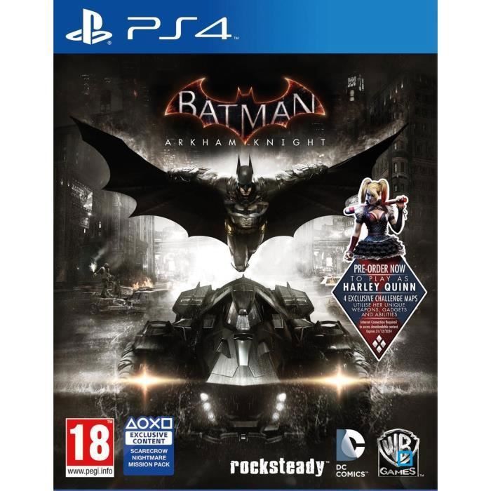 Warner Bros Jeu PS4 - Warner Bros. Interactive - Batman : Arkham Knight - Edition Standard - Genre Action